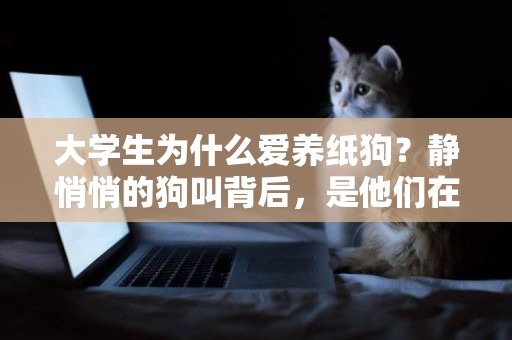 大學生為什么愛養紙狗？靜悄悄的狗叫背后，是他們在不確定中的精神寄托 