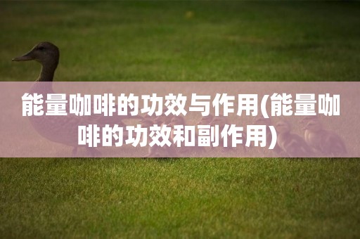 能量咖啡的功效與作用(能量咖啡的功效和副作用) 