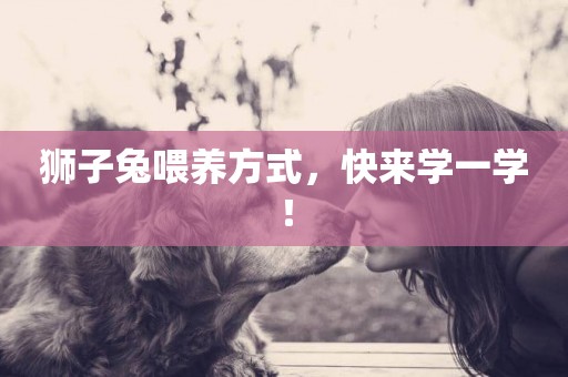 獅子兔喂養方式,快來學一學! 獅子兔喂養方式,快來學一學!