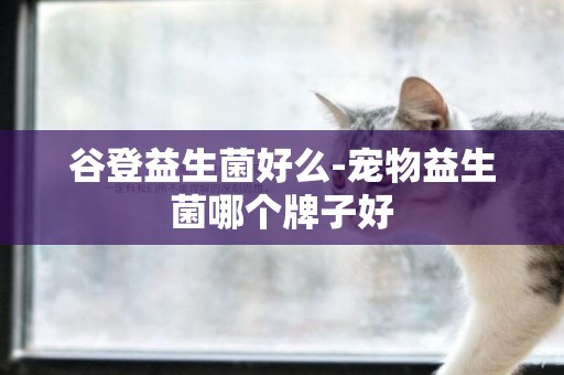 谷登益生菌好么-寵物益生菌哪個牌子好