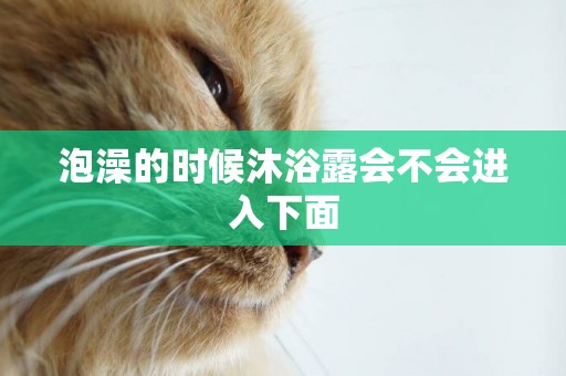 泡澡的時候沐浴露會不會進入下面