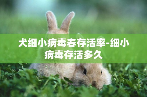 犬細小病毒春存活率-細小病毒存活多久