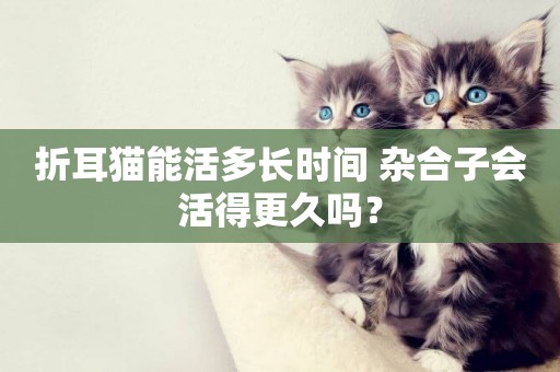 折耳貓能活多長時間 雜合子會活得更久嗎？