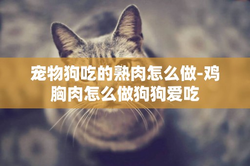 寵物狗吃的熟肉怎么做-雞胸肉怎么做狗狗愛吃
