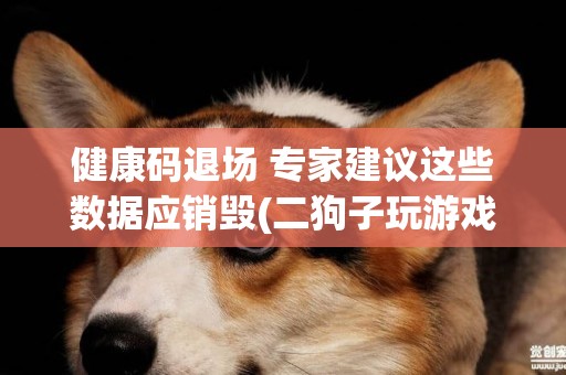 健康碼退場 專家建議這些數據應銷毀(二狗子玩游戲) 