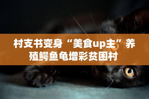 村支書變身“美食up主”養殖鱷魚龜增彩貧困村 