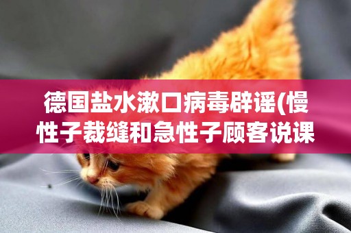 德國鹽水漱口病毒辟謠(慢性子裁縫和急性子顧客說課稿) 