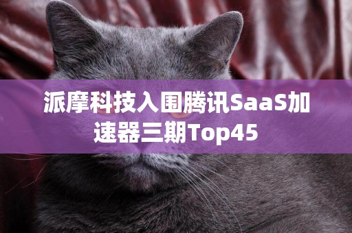 派摩科技入圍騰訊SaaS加速器三期Top45 派摩科技入圍騰訊SaaS加速器三期Top45
