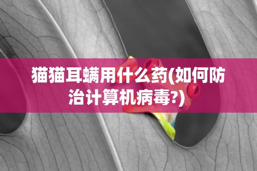 貓貓耳螨用什么藥(如何防治計算機病毒?) 