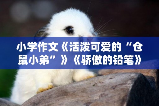 小學作文《活潑可愛的“倉鼠小弟”》《驕傲的鉛筆》《游牡丹園》 