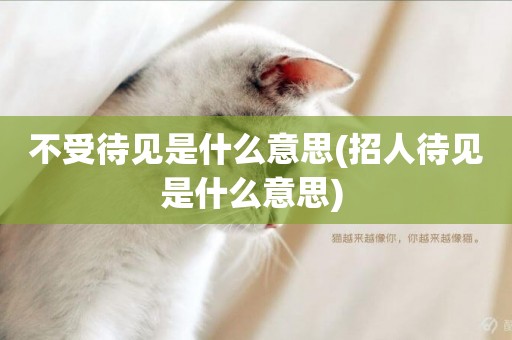 不受待見是什么意思(招人待見是什么意思) 