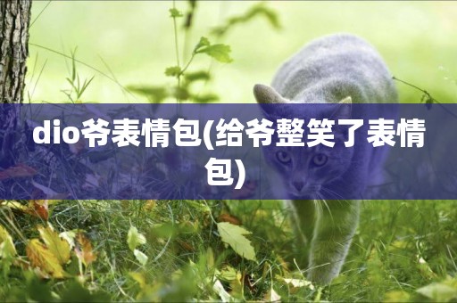 dio爺表情包(給爺整笑了表情包) 