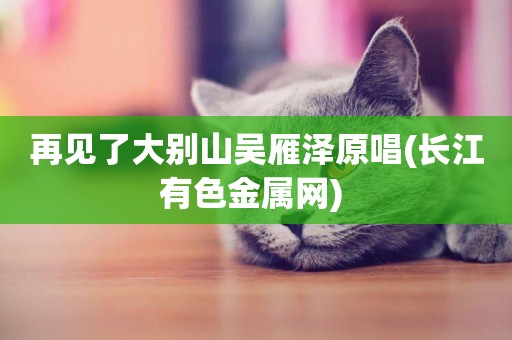 再見了大別山吳雁澤原唱(長江有色金屬網) 
