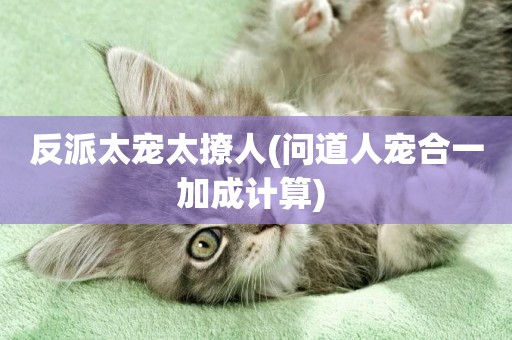 反派太寵太撩人(問道人寵合一加成計算) 