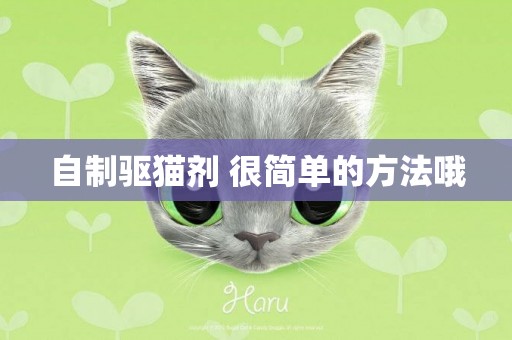自制驅貓劑 很簡單的方法哦