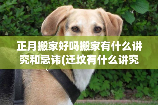 正月搬家好嗎搬家有什么講究和忌諱(遷墳有什么講究和忌諱) 