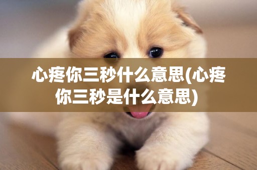 心疼你三秒什么意思(心疼你三秒是什么意思) 