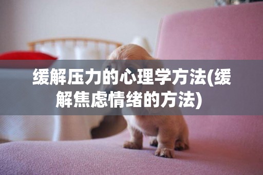 緩解壓力的心理學方法(緩解焦慮情緒的方法) 