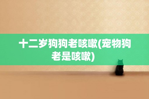 十二歲狗狗老咳嗽(寵物狗老是咳嗽) 