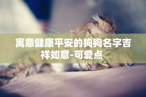 寓意健康平安的狗狗名字吉祥如意-可愛點 