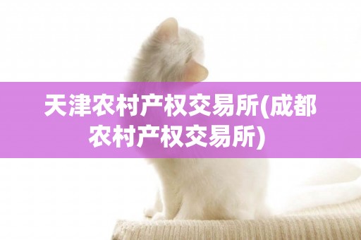 天津農村產權交易所(成都農村產權交易所) 