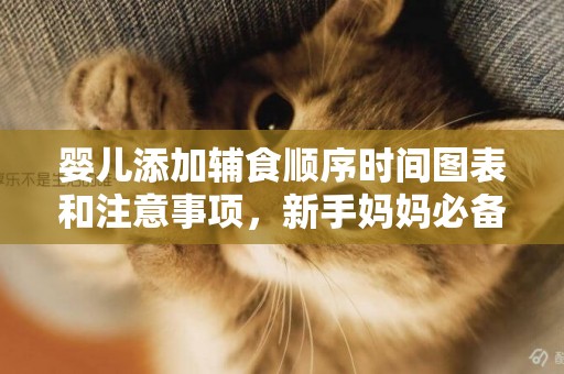 嬰兒添加輔食順序時間圖表和注意事項，新手媽媽必備，6-12月 