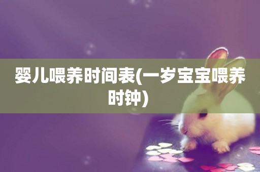 嬰兒喂養時間表(一歲寶寶喂養時鐘) 