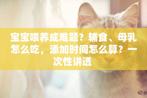 寶寶喂養成難題？輔食、母乳怎么吃，添加時間怎么算？一次性講透 