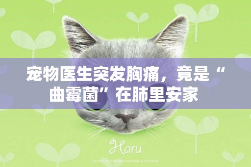 寵物醫生突發胸痛，竟是“曲霉菌”在肺里安家 