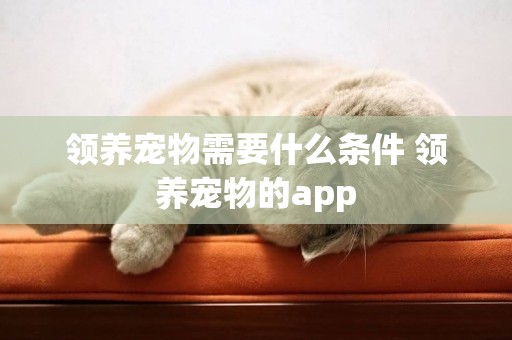 領養寵物需要什么條件 領養寵物的app