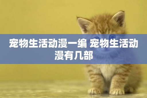 寵物生活動漫一編 寵物生活動漫有幾部