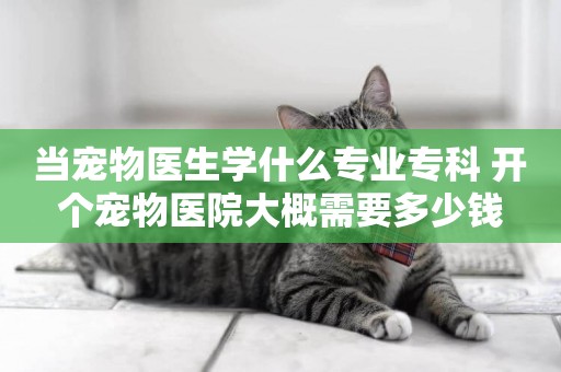 當寵物醫生學什么專業專科 開個寵物醫院大概需要多少錢