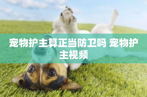 寵物護主算正當防衛嗎 寵物護主視頻