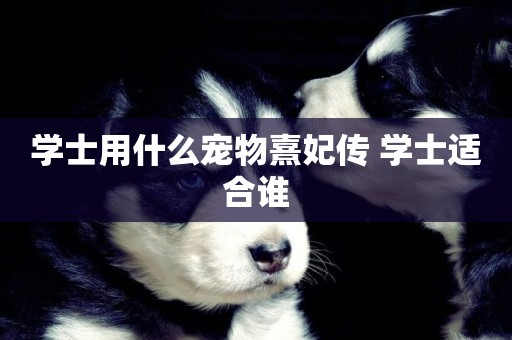 學士用什么寵物熹妃傳 學士適合誰
