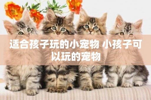 適合孩子玩的小寵物 小孩子可以玩的寵物