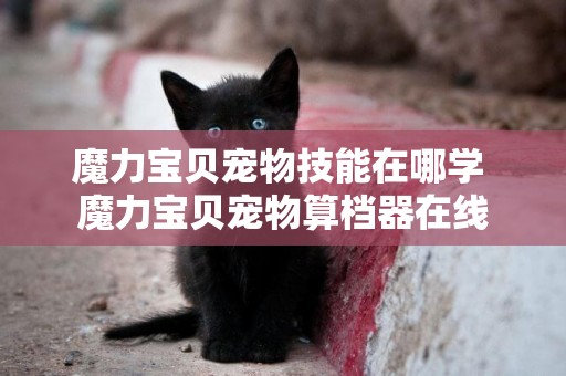 魔力寶貝寵物技能在哪學 魔力寶貝寵物算檔器在線