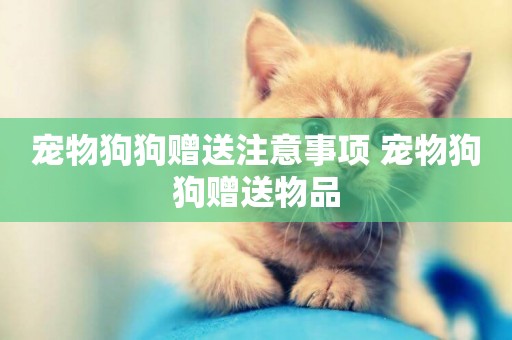 寵物狗狗贈送注意事項 寵物狗狗贈送物品