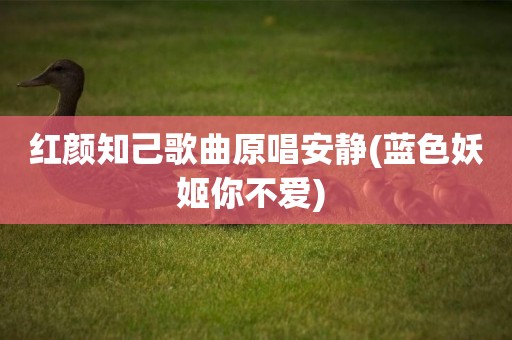 紅顏知己歌曲原唱安靜(藍色妖姬你不愛) 