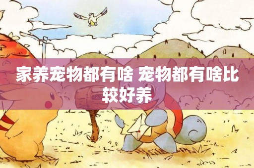 家養寵物都有啥 寵物都有啥比較好養