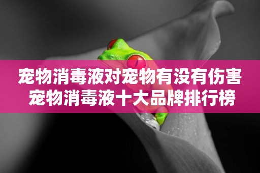 寵物消毒液對寵物有沒有傷害 寵物消毒液十大品牌排行榜