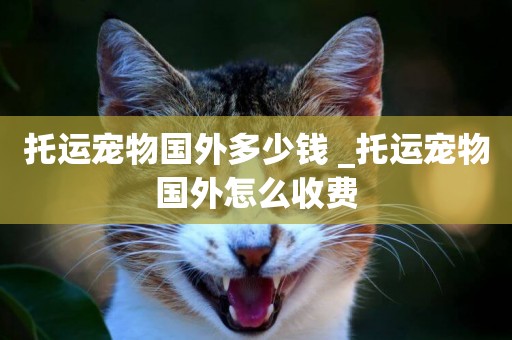 托運寵物國外多少錢 _托運寵物國外怎么收費