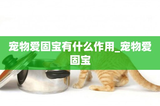 寵物愛固寶有什么作用_寵物愛固寶