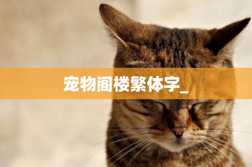 寵物閣樓繁體字_