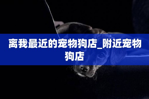 離我最近的寵物狗店_附近寵物狗店