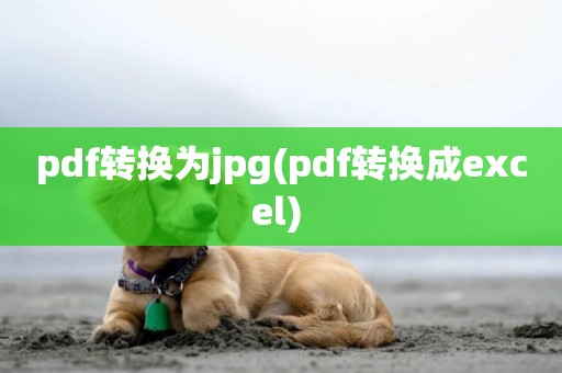 pdf轉換為jpg(pdf轉換成excel) 