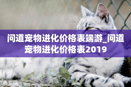 問道寵物進化價格表端游_問道寵物進化價格表2019