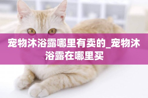 寵物沐浴露哪里有賣的_寵物沐浴露在哪里買