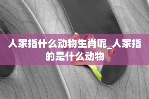人家指什么動物生肖呢_人家指的是什么動物