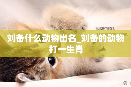劉備什么動物出名_劉備的動物打一生肖