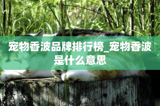 寵物香波品牌排行榜_寵物香波是什么意思